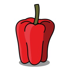 Red paprika vegetable vector design