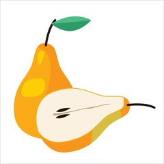 fresh pear fruit vector design