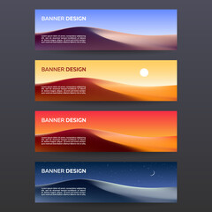 Dune. Abstract banners set