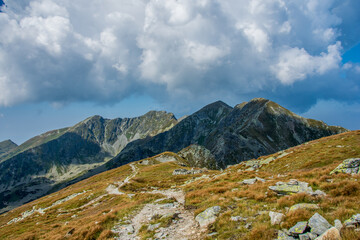 Fototapeta na wymiar mountain landscape with sky and clouds, Western Tatras, Zapadne Tatry, Slovakia, Europe