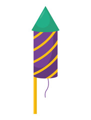 purple fireworks rocket