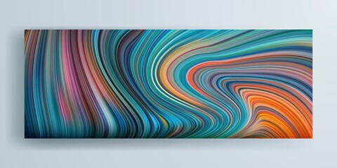 bright banner wavy lines abstract wave composition