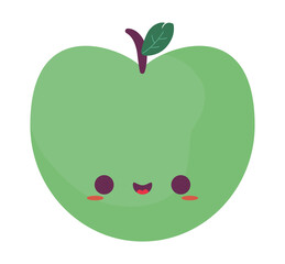 cute green apple