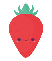 cute strawberry smiling