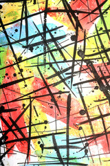 Fototapeta premium Vibrant Abstract Background made with Paint Swirls and Lines From Brushstrokes