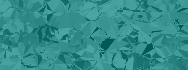 Banner abstract macro crystal geometric background texture Teal color. Random pattern background. Texture Teal color pattern background.