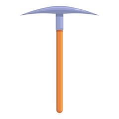 Axe pick icon cartoon vector. Man equipment. Industry construction