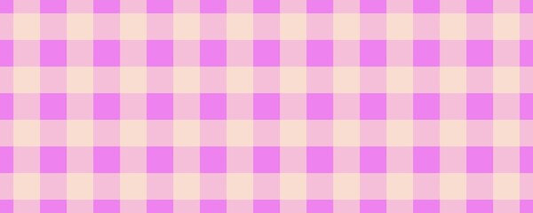 Banner, plaid pattern. Violet on Beige color. Tablecloth pattern. Texture. Seamless classic pattern background.
