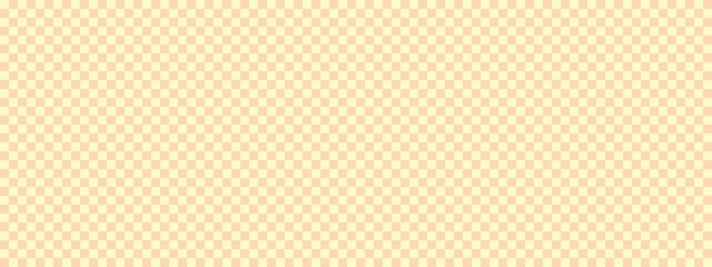 Checkerboard banner. Apricot and Beige colors of checkerboard. Small squares, small cells. Chessboard, checkerboard texture. Squares pattern. Background.