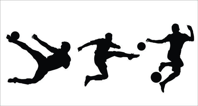 A set of American Football, Soccer player- vector illustration