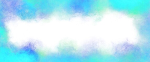 Watercolor blue frame for cards