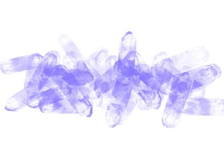 blue-violet crystals on a white background