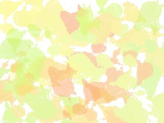 Background with yellow-green drops on a white background