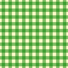 Geruit patroon. Beige op groene kleur. Tafelkleed patroon. Textuur. Naadloze klassieke patroonachtergrond.