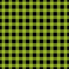 Plaid pattern. Black on Lime color. Tablecloth pattern. Texture. Seamless classic pattern background.