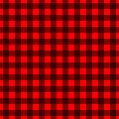 Plaid pattern. Red on Black color. Tablecloth pattern. Texture. Seamless classic pattern background.