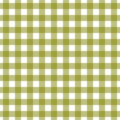 Plaid pattern. White on Olive color. Tablecloth pattern. Texture. Seamless classic pattern background.