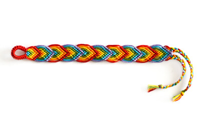 DIY woven friendship bracelets with different braiding. Summer accessory