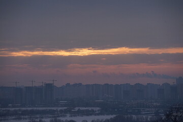 Fototapeta premium time clouds over sunset