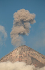vista de Erupción volcánica