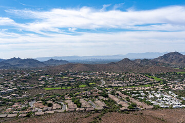 The view of Phoenix from the summit of Lookout Mountain in Arizona