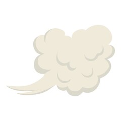 Cartoon dust cloud. Comic cloud shape, spray air smoke, fog road, explosion bomb, car gas, puff magic effect, steam wind silhouette, spooky fume smog, neat gam explode bubbles. Vector illustration
