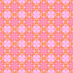 Exotic seamless pattern. Orange comely boho chic
