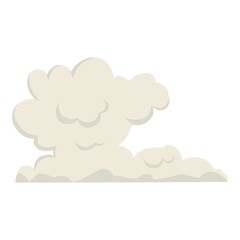 Cartoon dust cloud. Comic cloud shape, spray air smoke, fog road, explosion bomb, car gas, puff magic effect, steam wind silhouette, spooky fume smog, neat gam explode bubbles. Vector illustration