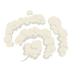 Cartoon dust cloud. Comic cloud shape, spray air smoke, fog road, explosion bomb, car gas, puff magic effect, steam wind silhouette, spooky fume smog, neat gam explode bubbles. Vector illustration