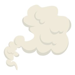 Cartoon dust cloud. Comic cloud shape, spray air smoke, fog road, explosion bomb, car gas, puff magic effect, steam wind silhouette, spooky fume smog, neat gam explode bubbles. Vector illustration