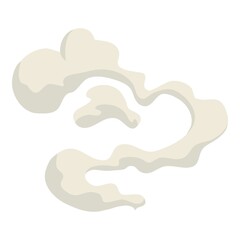 Cartoon dust cloud. Comic cloud shape, spray air smoke, fog road, explosion bomb, car gas, puff magic effect, steam wind silhouette, spooky fume smog, neat gam explode bubbles. Vector illustration