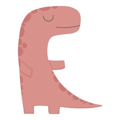 Cute dinosaur. Cartoon dinos, dinosaur colorful isolated character. Tyrannosaurus, triceratop, pterodactyl. Funny prehistoric animal, vector collection for kids