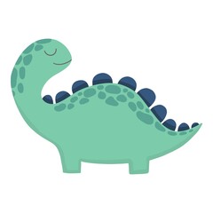 Cute dinosaur. Cartoon dinos, dinosaur colorful isolated character. Tyrannosaurus, triceratop, pterodactyl. Funny prehistoric animal, vector collection for kids