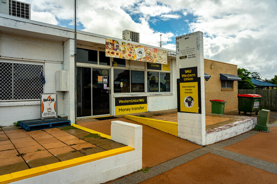 Gatton, Queensland, Australia - Jan 5, 2022: Western Union building