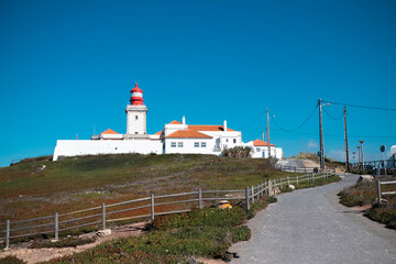 Fototapeta na wymiar The Cabo da Roca Lighthouse near Sintra, Portugal.