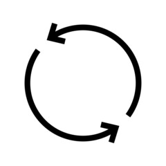 Synchronize icon isolated on white background