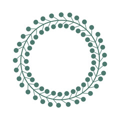 green laurel wreath illustration