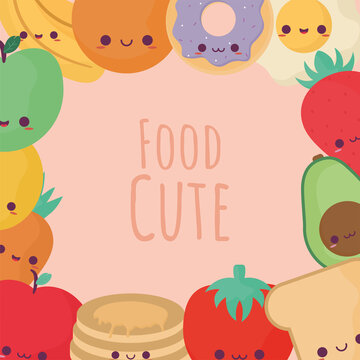 cute foods illustration