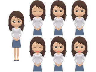 [Emotions A] African American Woman knitwear wavy hair front