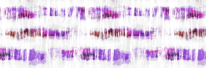 Funky summer ombre tie dye batik stripe border pattern. Seamless stain streaked space dyed striped effect fashion trim edging. Washed out boho blotch beach wear ribbon endless tape.