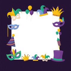 Obraz premium mardi gras frame