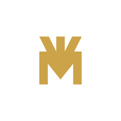 letter m king logo design