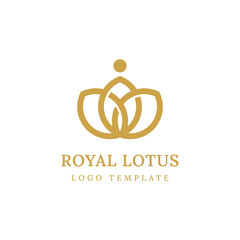 royal lotus line logo design