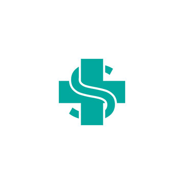 letter s health logo design