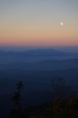 sunset in the mountains