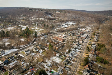 Aerial Drone of North Plainfield New Jersey Real Estate 