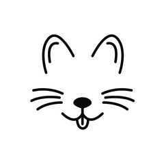 Vector flat nose and ears of a corgi dog