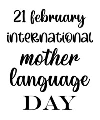International mothers language day SVG file