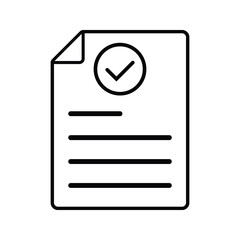 Approved document icon simple vector. Certificate mark. Complete qualification on white background