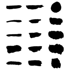Hand painted brush strokes.Grunge brush strokes.
